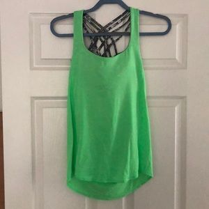 Lululemon low-back tank with built-in strappy sports bra